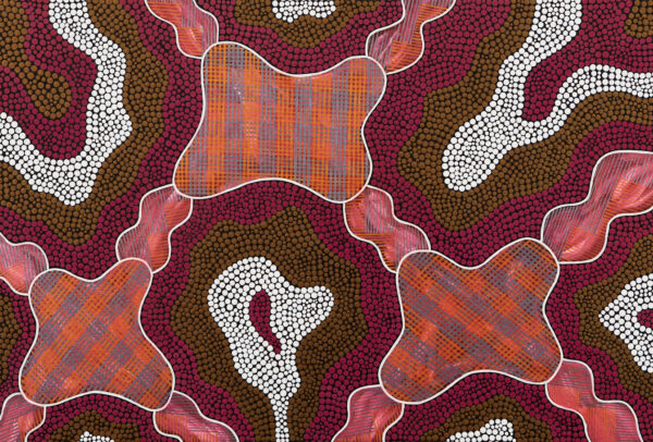 Stephen N, (Wurundjeri people), Generations of Wurundjeri, acrylic on canvas