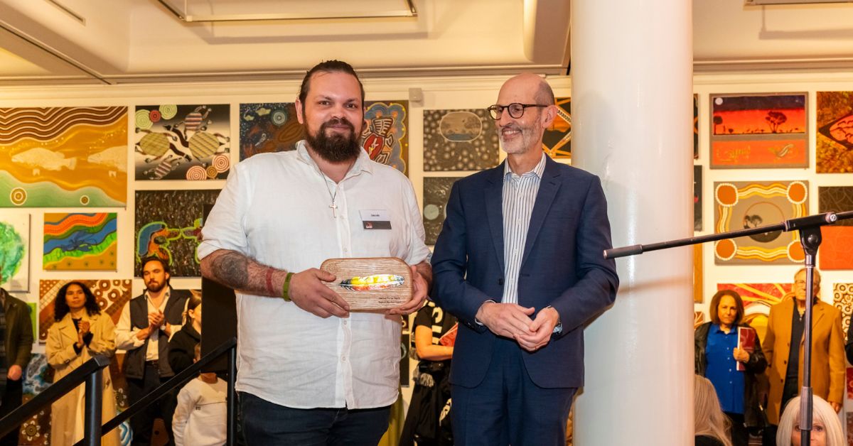 Confined 16 Awards Winner Tupun Wultatinyeri receives the Dennis Thorpe Award