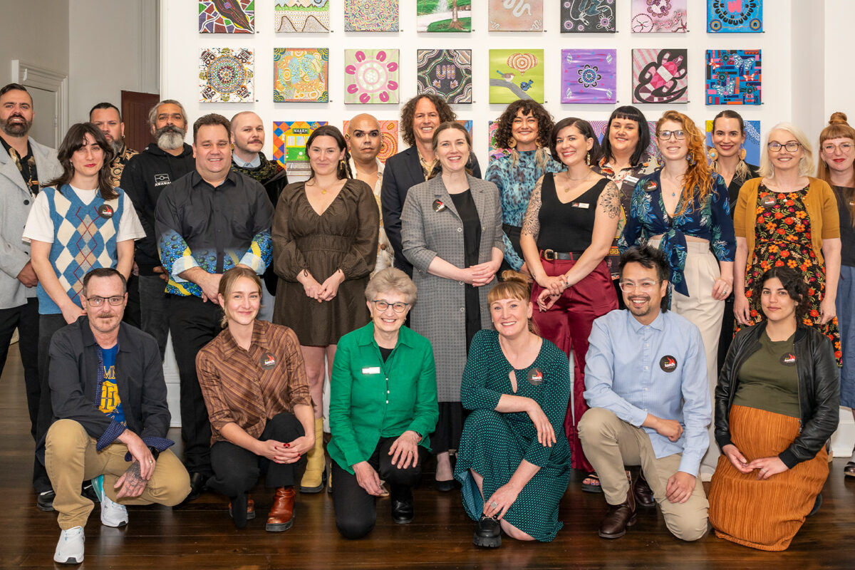 The Torch team at Opening event, Future Dreaming 2024, The Torch Gallery, Carlton. Photograph: Tiffany Garvie