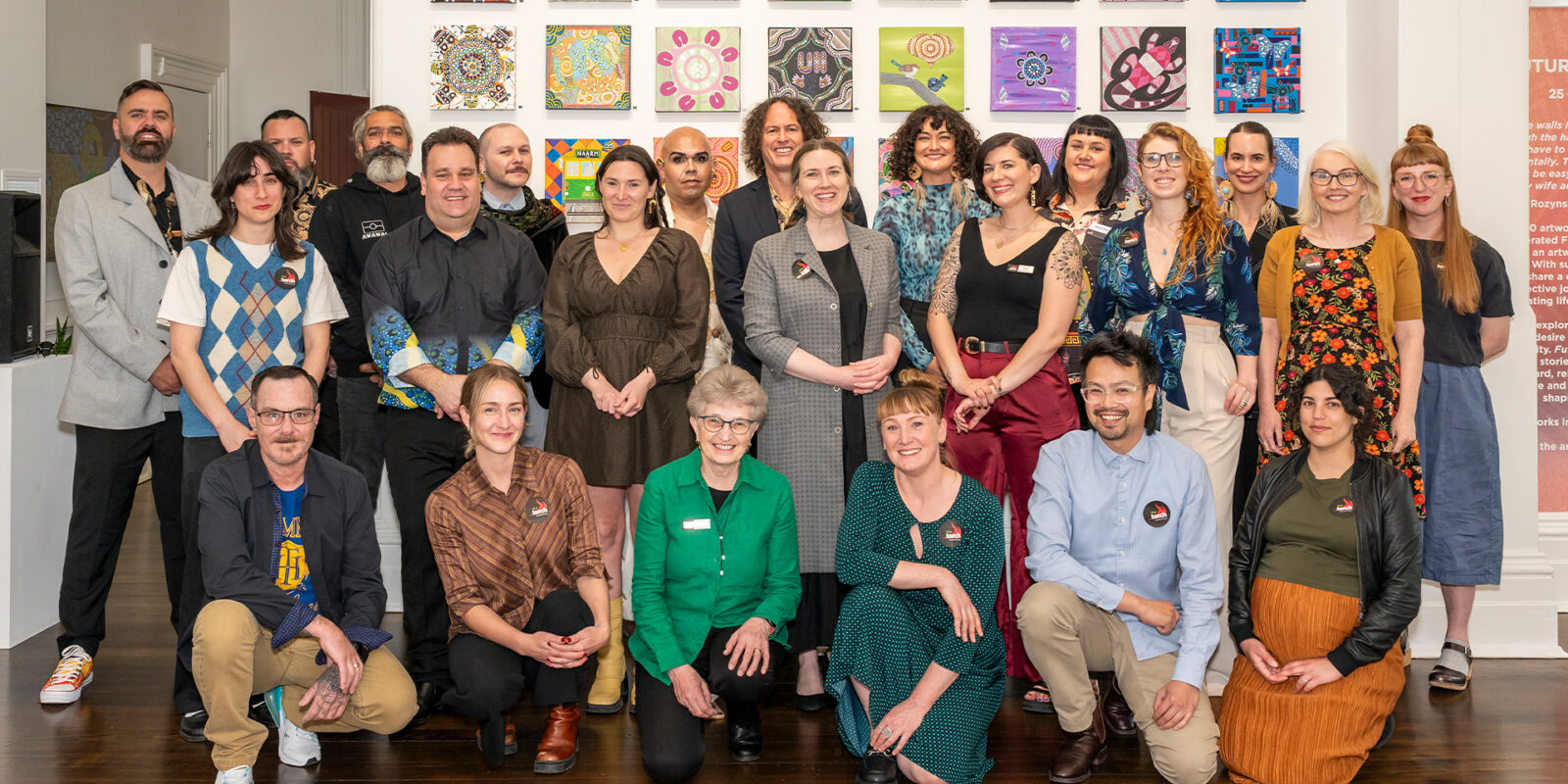 The Torch team at Opening event, Future Dreaming 2024, The Torch Gallery, Carlton. Photograph: Tiffany Garvie